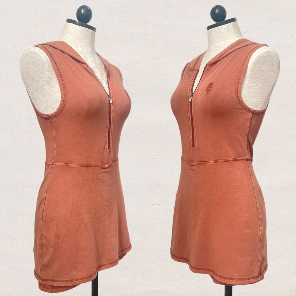 FP Movement by Free People Hot Shot Hooded Skortsie Sequoia Brun Skort Dress XS - Picture 8 of 8